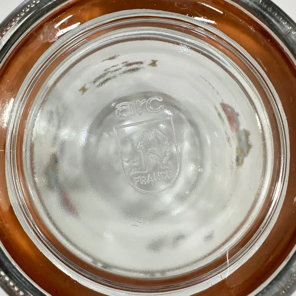 ARC France Glass Canister Heartland Farm Scene Set 2 3/4L Clear Clamp Lid Jar